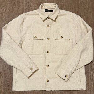 Abercrombie Tan Flannel Shirt Jacket (Medium)